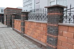 Заборный блок бетонный сухопрессованный 19*19*19 см (гладкий)