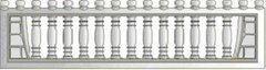 Плита еврозабора односторонняя бетонная "Кирпич арка" (универсальная, ажур)