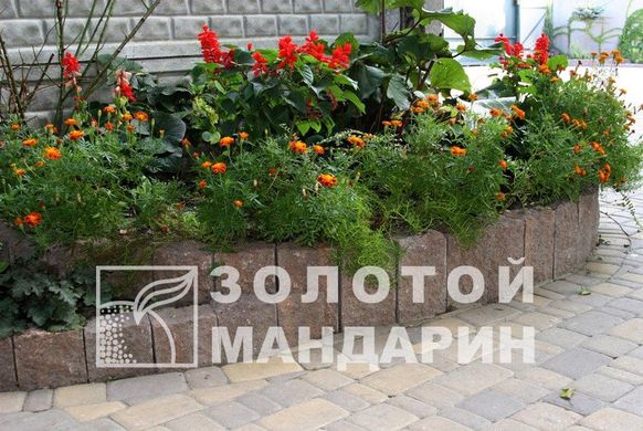 Столбик садовый колотый бетонный сухопрессованный (50*17,5*15 см)