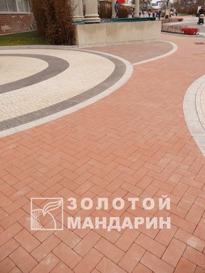 Тротуарная плитка сухопрессованная "Кирпич стандартный" (h=8 см) без фаски