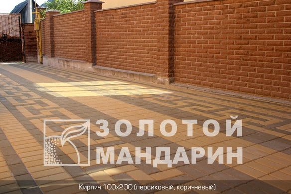 Тротуарная плитка сухопрессованная "Кирпич стандартный" (h=4 см)