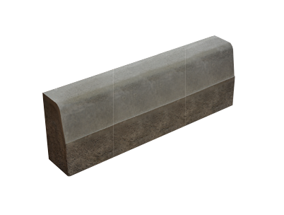 Бордюр дорожный бетонный сухопрессованный (100*25*15 см)