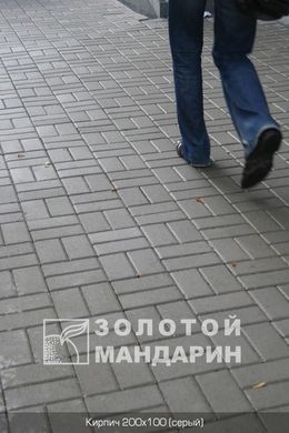 Тротуарная плитка сухопрессованная "Кирпич стандартный" (h=6 см)