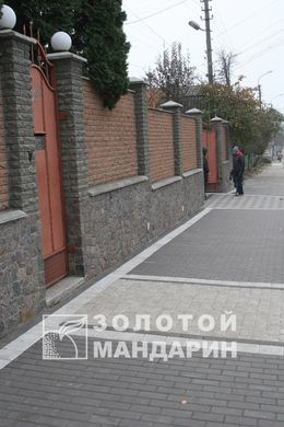 Тротуарная плитка сухопрессованная "Кирпич стандартный" (h=6 см)