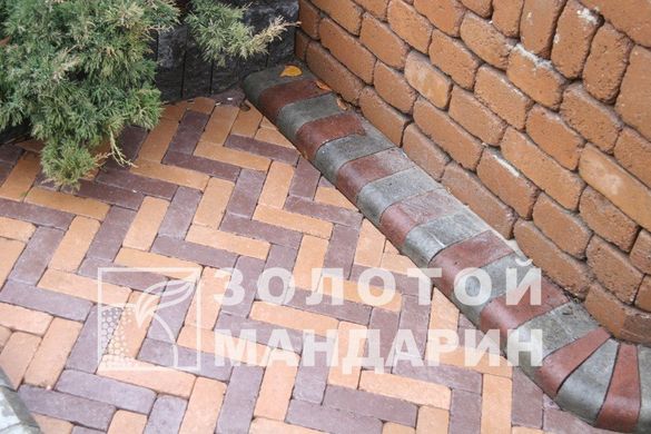 Тротуарная плитка сухопрессованная "Кирпич Барселона Антик" (h=4,5 см)