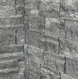 Колотый блок бетонный сухопрессованный 42.5*18*15 см (4 колотые стороны)