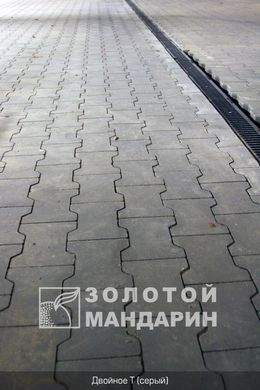 Тротуарная плитка сухопрессованная "Двойное Т" (h=7 см) без фаски