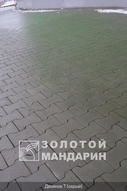 Тротуарная плитка сухопрессованная "Двойное Т" (h=7 см) без фаски