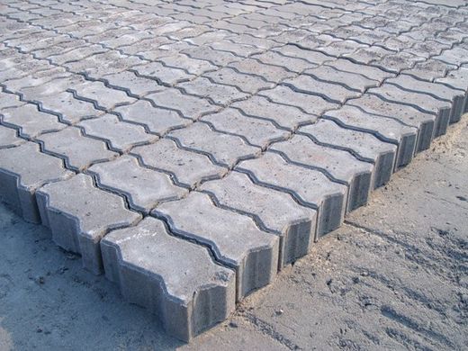 Тротуарная плитка бетонная сухопрессованная "Волна" (h=12 см)