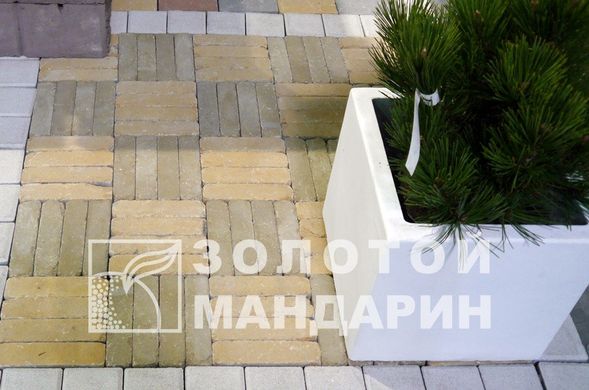 Тротуарная плитка сухопрессованная "Кирпич Барселона Антик" (h=6,5 см)