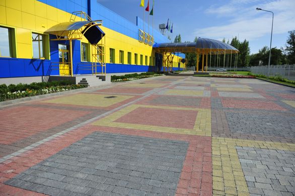 Тротуарная плитка бетонная сухопрессованная "Львовский камень" (h=8 см)