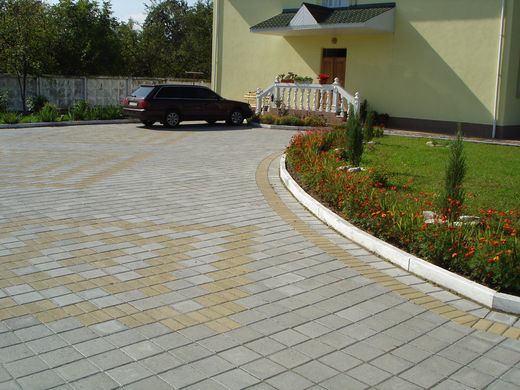 Тротуарная плитка бетонная сухопрессованная "Квадрат 20*20" (h=6 см)