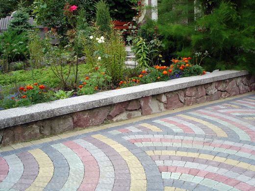 Тротуарная плитка бетонная сухопрессованная "Австрийский камень" (h=6 см)