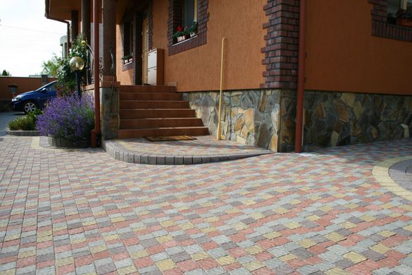 Тротуарная плитка бетонная сухопрессованная "Австрийский камень" (h=6 см)