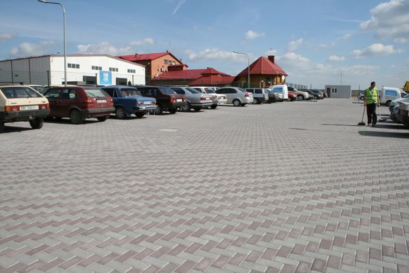 Тротуарная плитка бетонная сухопрессованная "Кирпичик" (h=6 см)