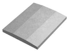 Крышка забора бетонная сухопрессованная двухскатная со срезанным конусом 60*48*6 см