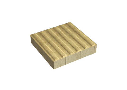 Тротуарная плитка бетонная сухопрессованная "Тактильный квадрат с линиями" (h=6 см)