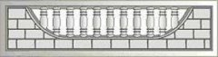 Плита еврозабора односторонняя бетонная "Кирпич полуарка" (универсальная, ажур)