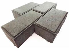 Тротуарная плитка бетонная сухопрессованная «Кирпичик» (h=6 см)