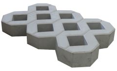 Тротуарная плитка бетонная вибролитая «Парковочная решетка» (h=8 см)